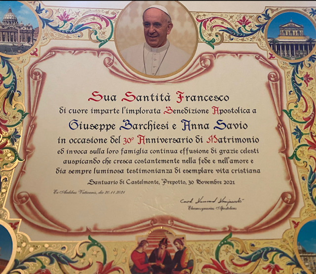 Pergamena Del Papa Per Matrimonio lime Habubu Forza pergamena papa per anniversario di matrimonio
