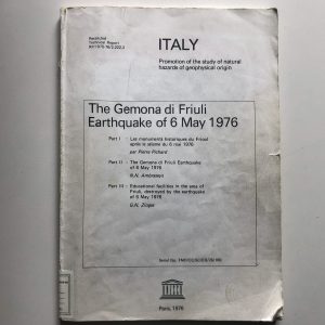 Dagli archivi dell’Ogs emerge un prezioso volume sul terremoto del Friuli