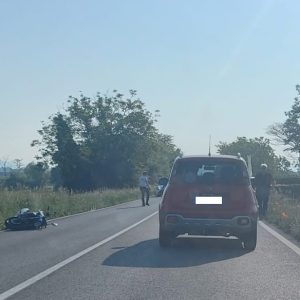 Incidente a San Vito di Fagagna, coinvolto un motociclista