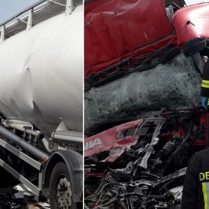 Tragico tamponamento tra tre camion sulla A4: muore un 54enne