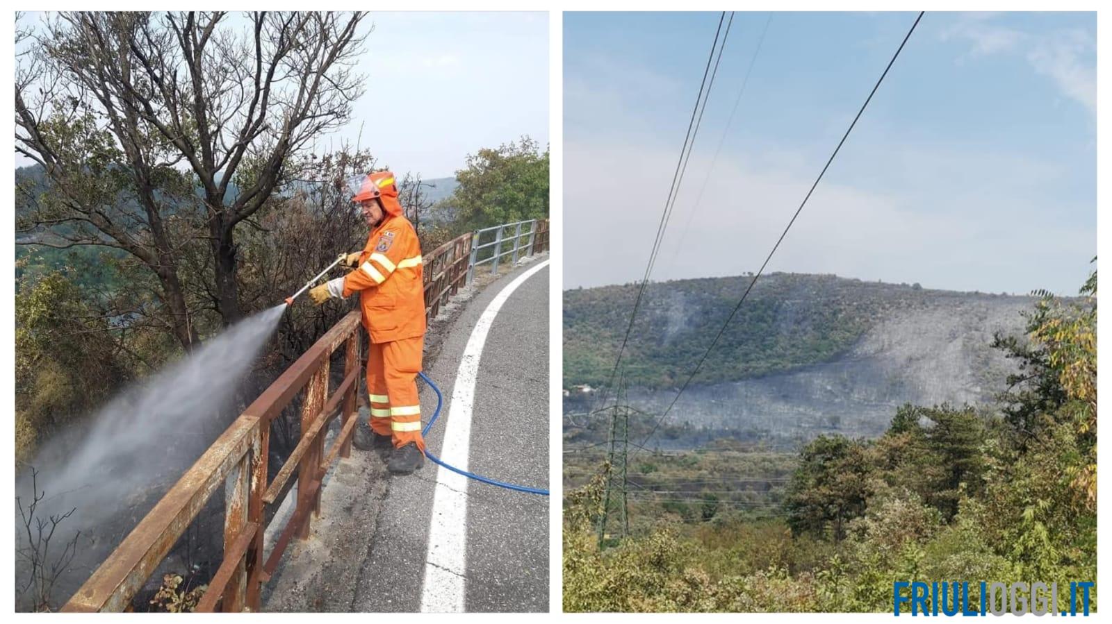 L'incendio sul Carso è finalmente sotto