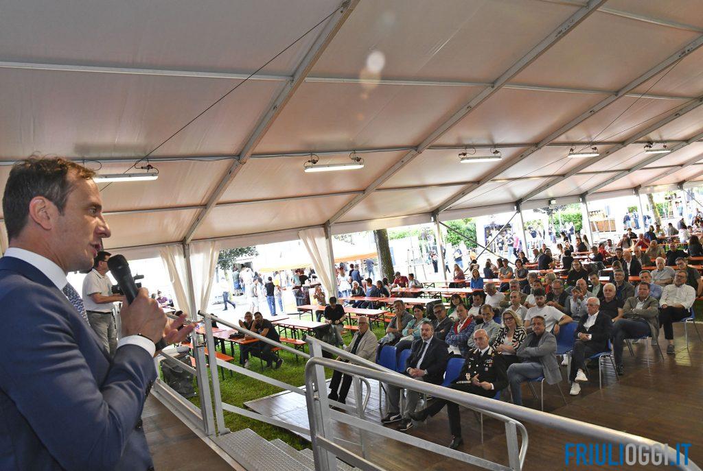 Il governatore del Friuli Venezia Giulia Massimiliano Fedriga all'apertura della 52esima Fiera dei vini di Corno di Rosazzo.