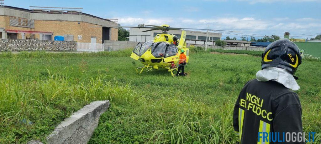 Cade da un’impalcatura: operaio 20enne elitrasportato in ospedale