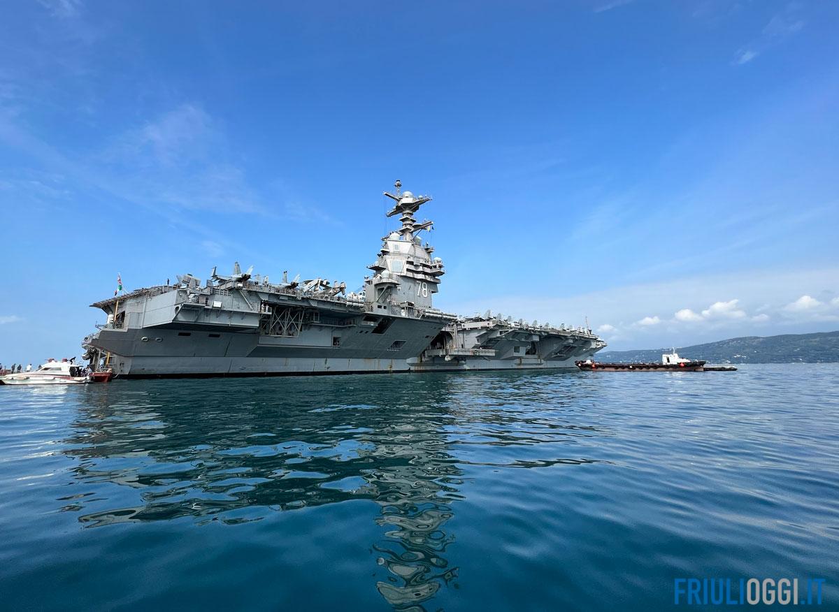 Fvg, è arrivata la portaerei più grande del mondo, la Uss Ford