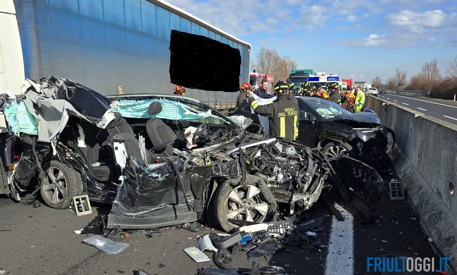 Tragico incidente sull'autostrada A4: un morto e un ferito