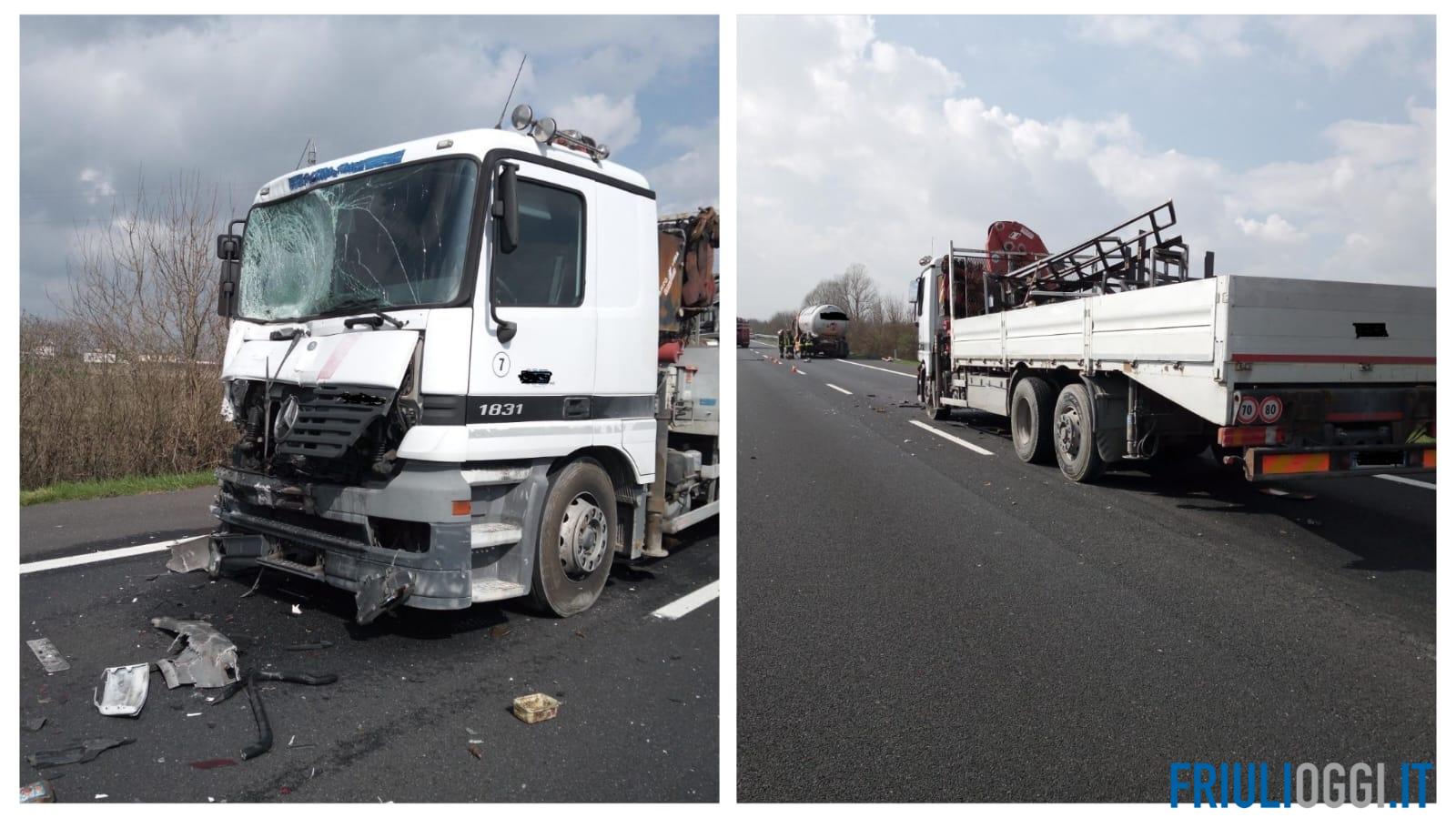 Incidente tra camion e cisterna: riaperta l'autostrada A4