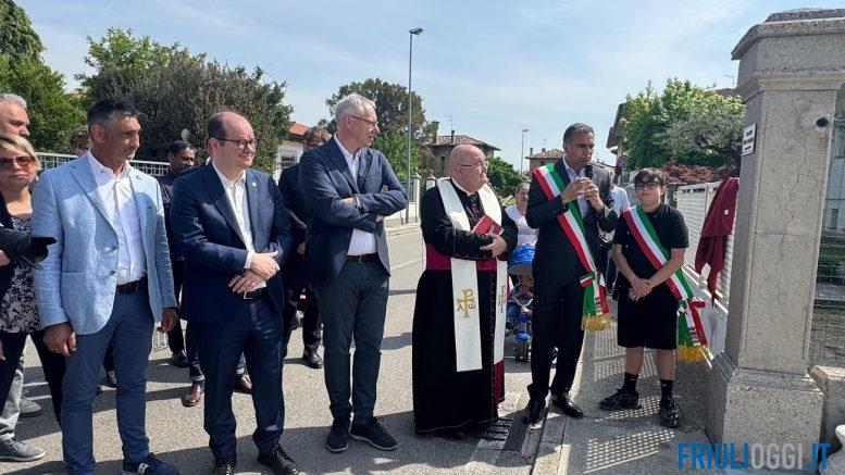 L'inaugurazione del parco di Rivignano.