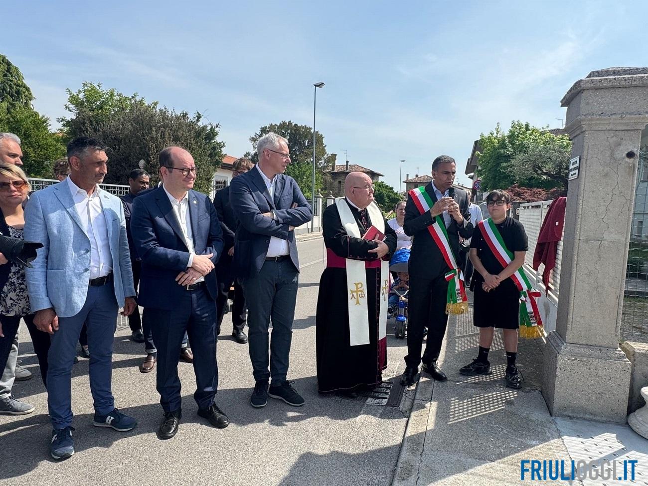 L'inaugurazione del parco di Rivignano.