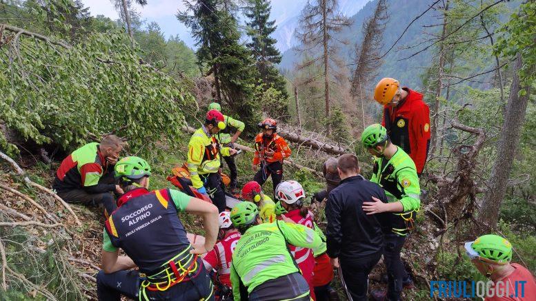 boscaiolo ferito forni di sopra
