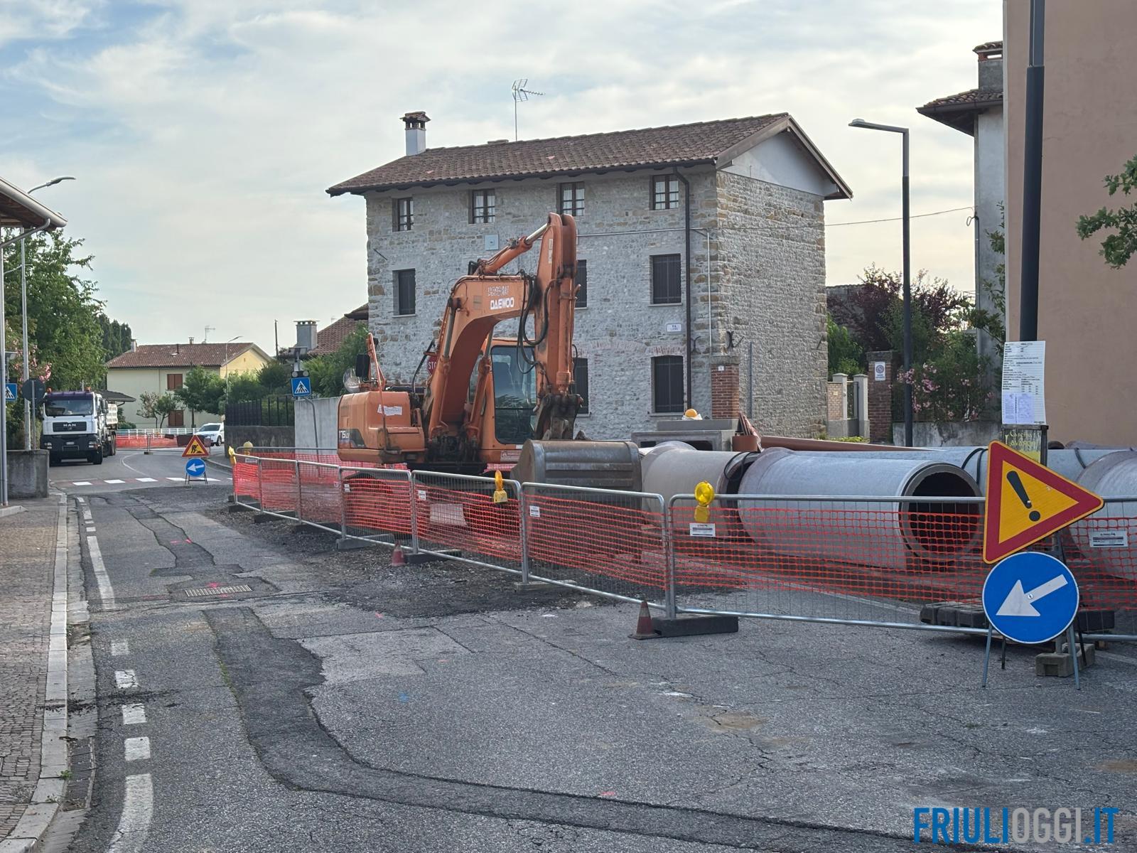 lavori rete fognaria buttrio