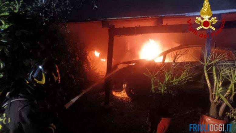 incendio auto premariacco