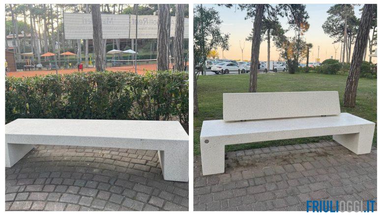 panchine parco del mare lignano