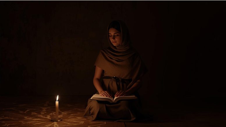 Figura seduta con una candela accesa davanti mentre riflette, simbolo della delicatezza emotiva legata ai legamenti d’amore