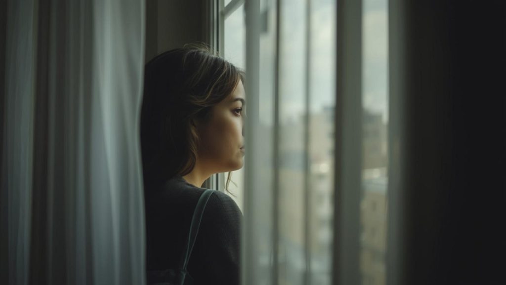 Persona pensierosa che rappresenta la complessità emotiva nei legamenti d’amore.