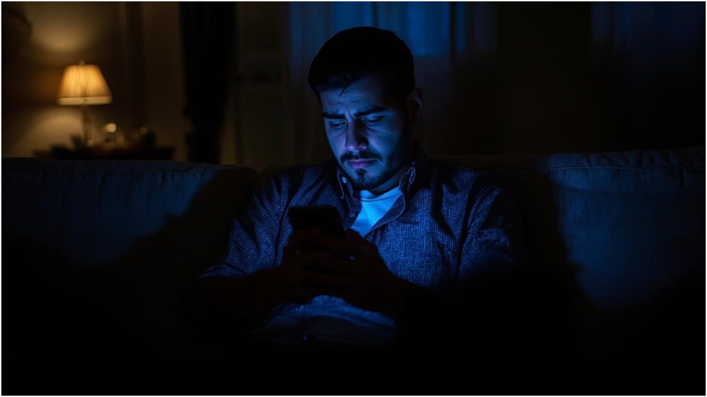 Persona guarda il telefono in attesa di un messaggio a Milano