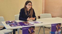 L'assessora Arianna Facchini durante la conferenza stampa di presentazione degli eventi per la Festa della Donna 2026 a Udine