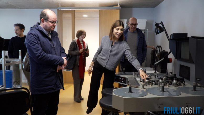 Il vice governatore con delega alla Cultura Mario Anzil in visita alla Cineteca del Friuli a Gemona del Friuli