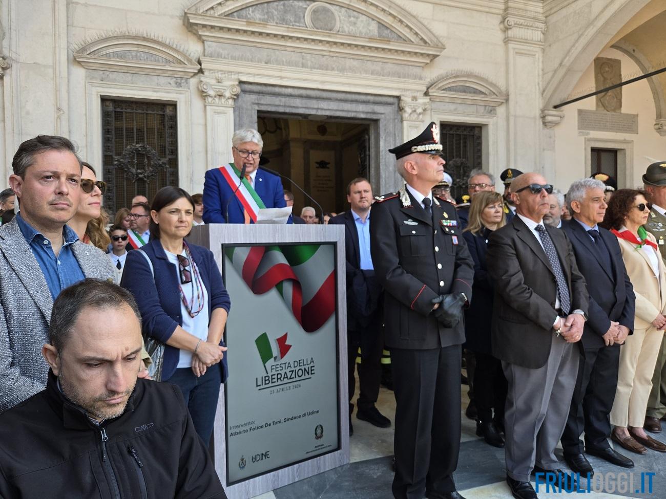 Festa della Liberazione a Udine, le parole del sindaco De Toni per il ...