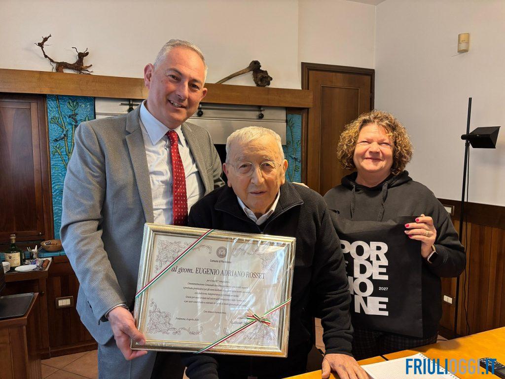 Pordenone celebra i 90 anni del geometra Eugenio Adriano Rosset