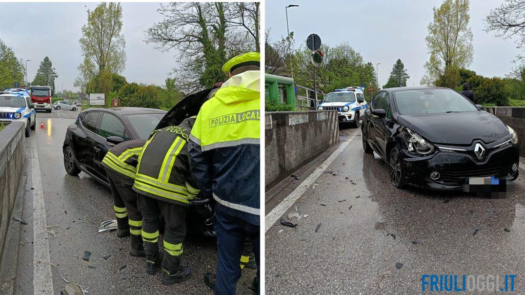 Incidente a Villa Primavera, scontro tra 2 auto sul sovrappasso ferroviario