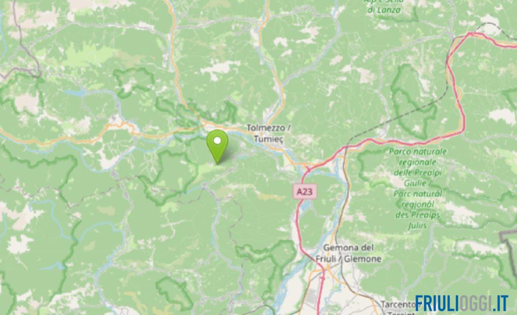 Scossa di terremoto in Friuli, l’epicentro a Verzegnis