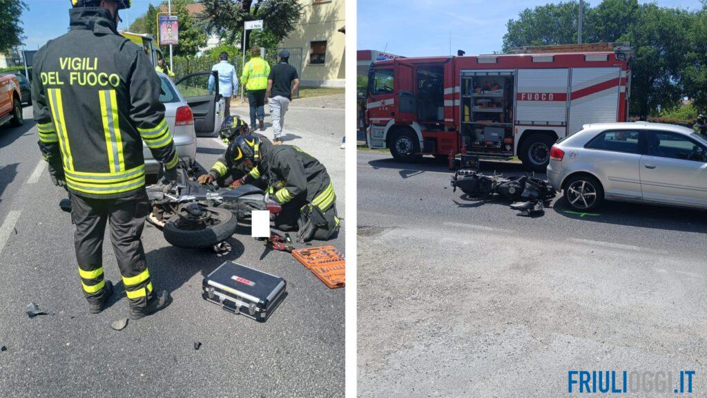 Incidente a San Giovanni al Natisone, ferito un motociclista