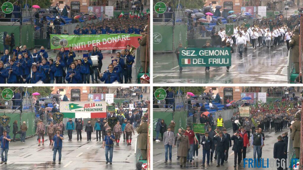 L’emozione degli alpini del Friuli che sfilano a Genova per la 97esima Adunata nazionale