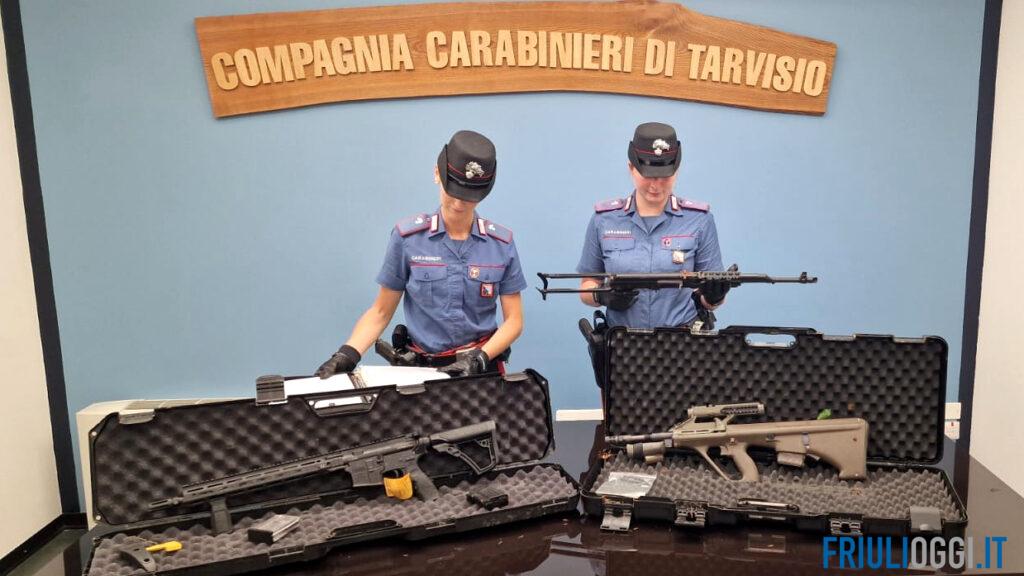 Armi da guerra abbandonate nel bosco a Tarvisio, trovati tre fucili d’assalto