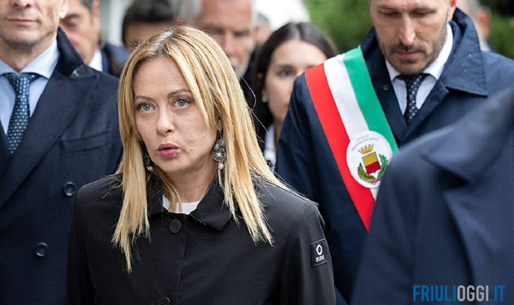 La premier Meloni a Gemona: “I friulani hanno trasformato una tragedia in esempio per l’Italia”