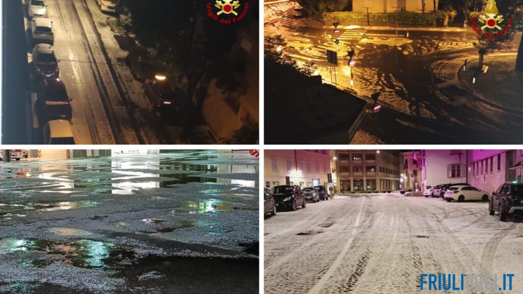 Grandinata a Gorizia e nell’Isontino: decine gli interventi dei vigili del fuoco
