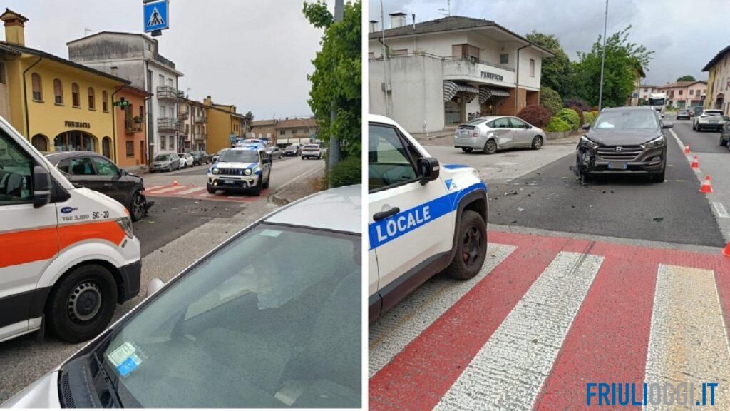 Incidente a Campoformido, due auto coinvolte: conducenti feriti