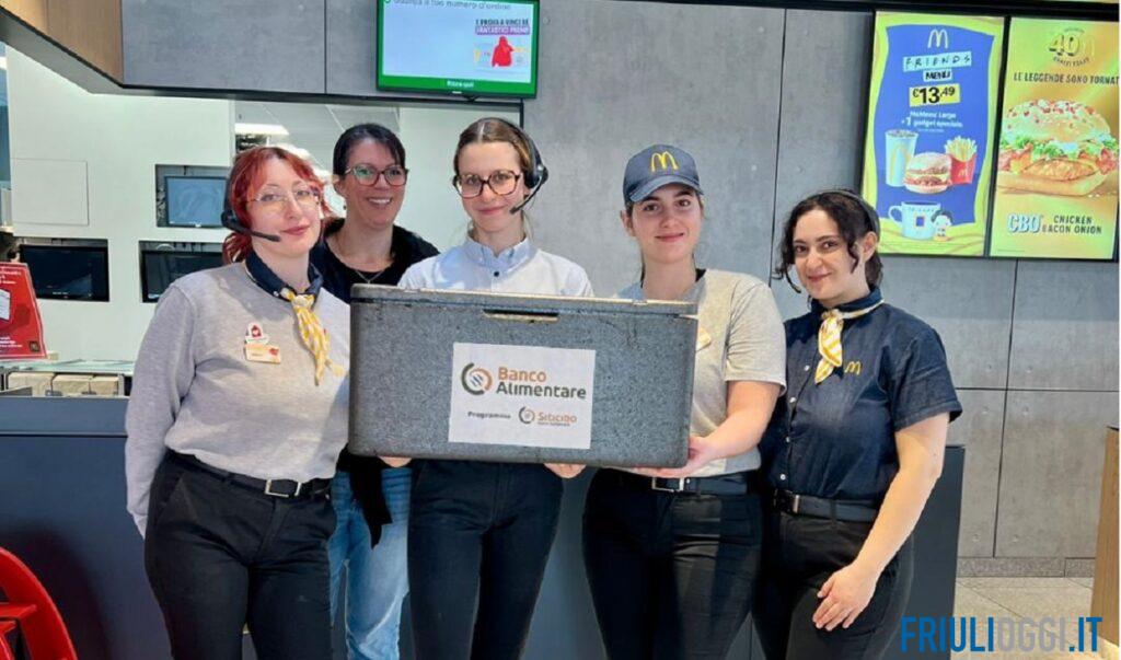 McDonald’s e Banco Alimentare donano 150 pasti caldi a settimana in provincia di Udine