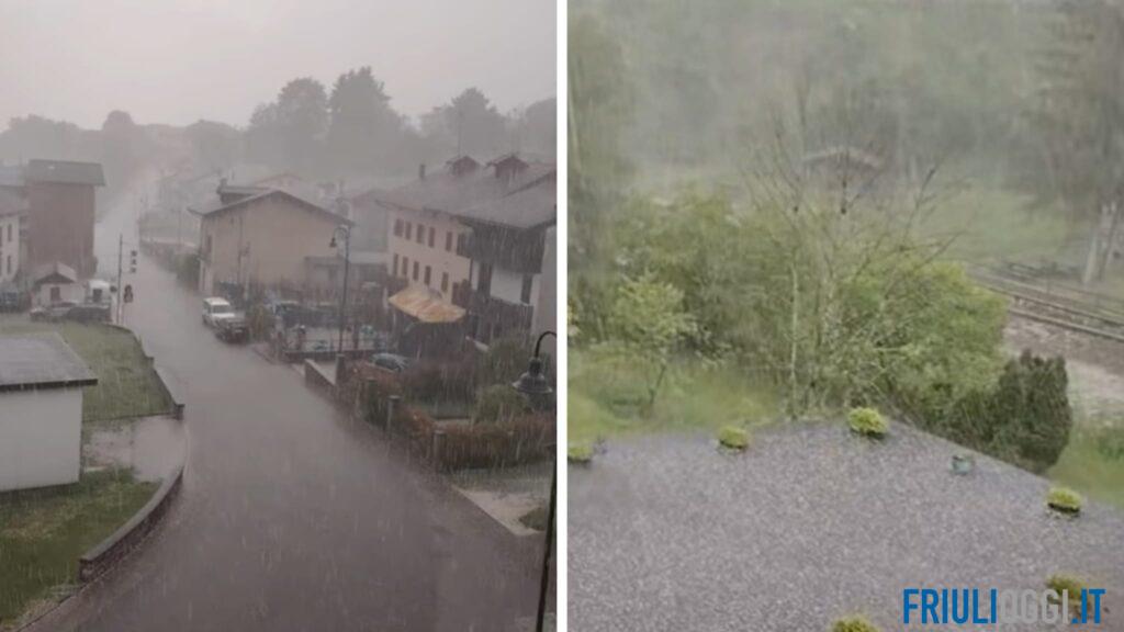 Temporali e grandine in montagna: la situazione meteo in Friuli