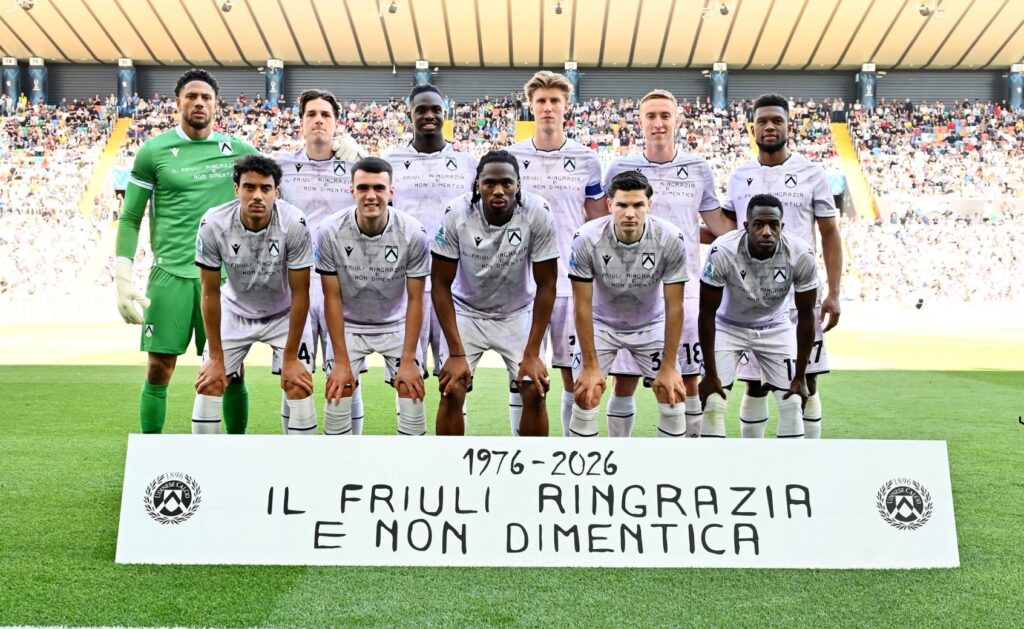 Emozione allo stadio Friuli: l’omaggio dell’Udinese per i 50 anni del terremoto