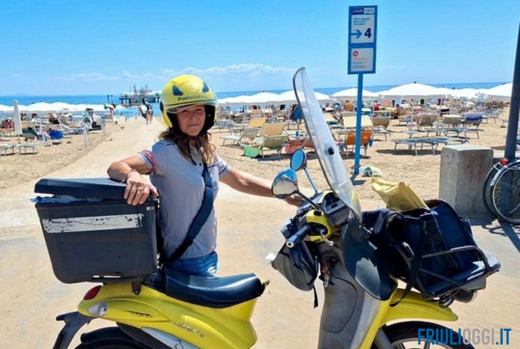 Demetria, la portalettere di Lignano: da sommelier a una nuova vita tra mare e pineta