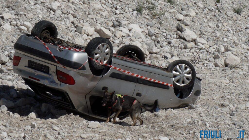 Tra bunker e cave, uomini e cani a caccia di dispersi: l’esercitazione ad Amaro a 50 anni dal sisma