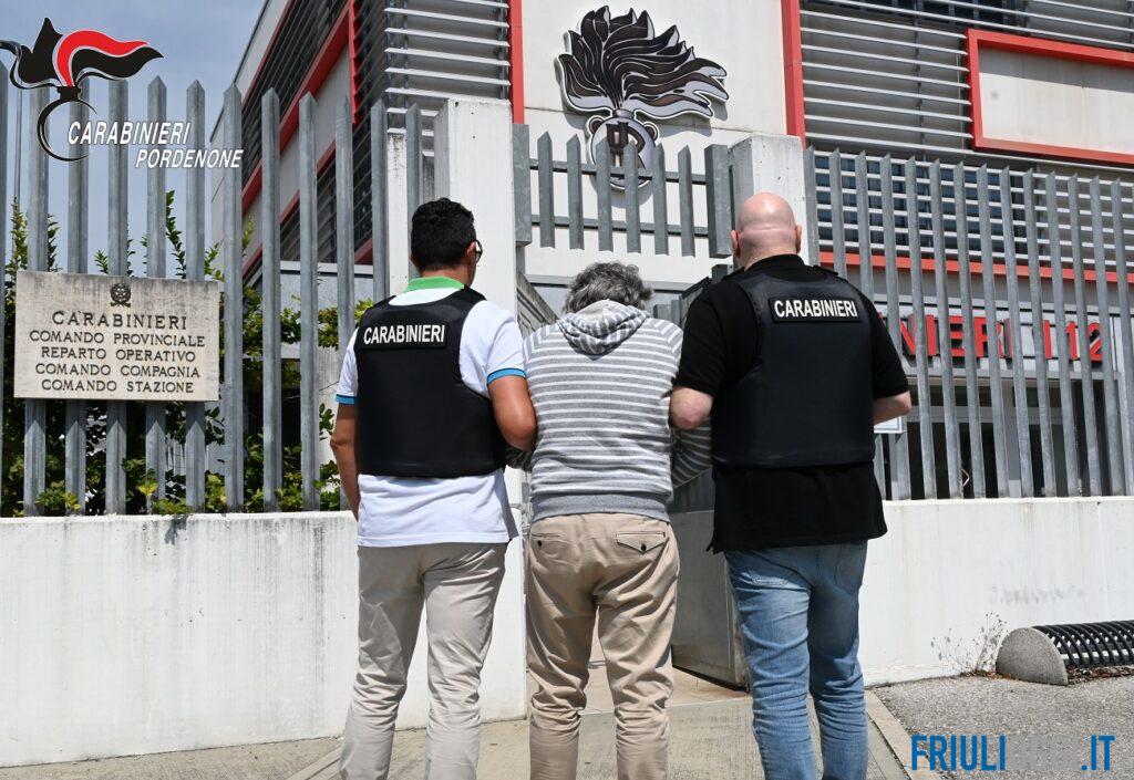Droga, furti e minacce: arrestato a Cordenons, deve scontare quasi 5 anni di carcere