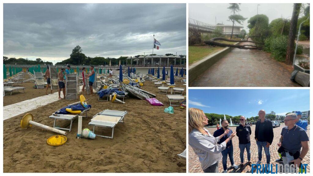 Da Rauscedo a Lignano, il sopralluogo dopo il maltempo e la conta dei danni