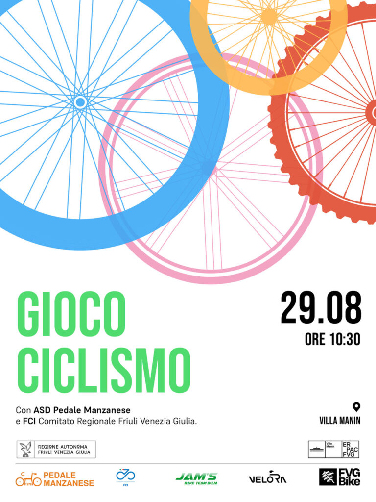 Gioco Ciclismo a Villa Manin, sabato 29 agosto una mattinata per bambini