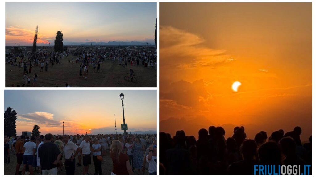 Eclissi di Sole, duemila persone sul Castello di Udine per lo spettacolo nel cielo