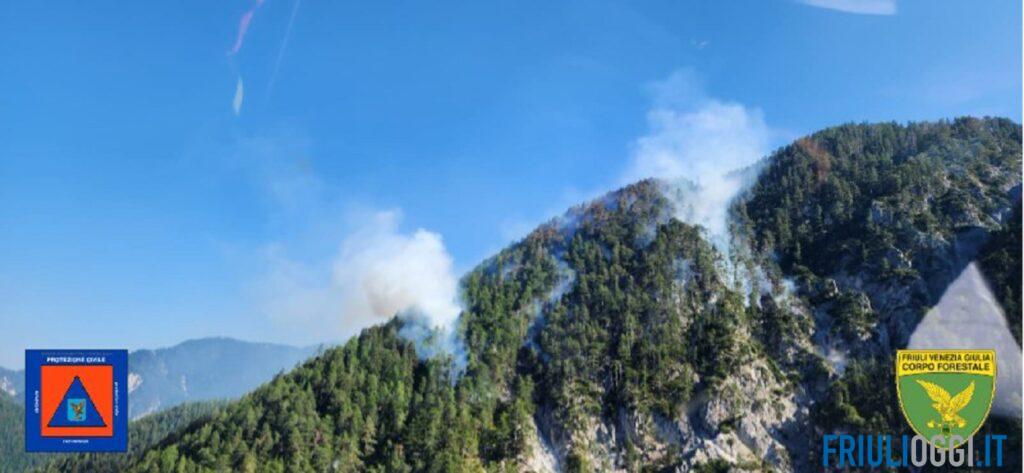 Incendi: la situazione a Chiusaforte, Malborghetto e Padriciano