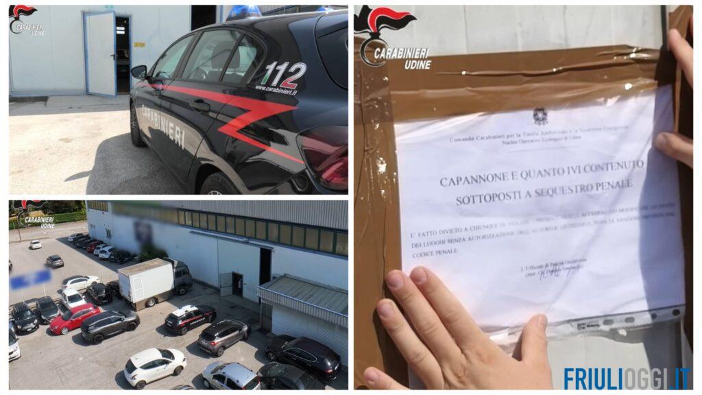 Officina abusiva per auto di lusso scoperta a Udine: sequestri per un milione di euro