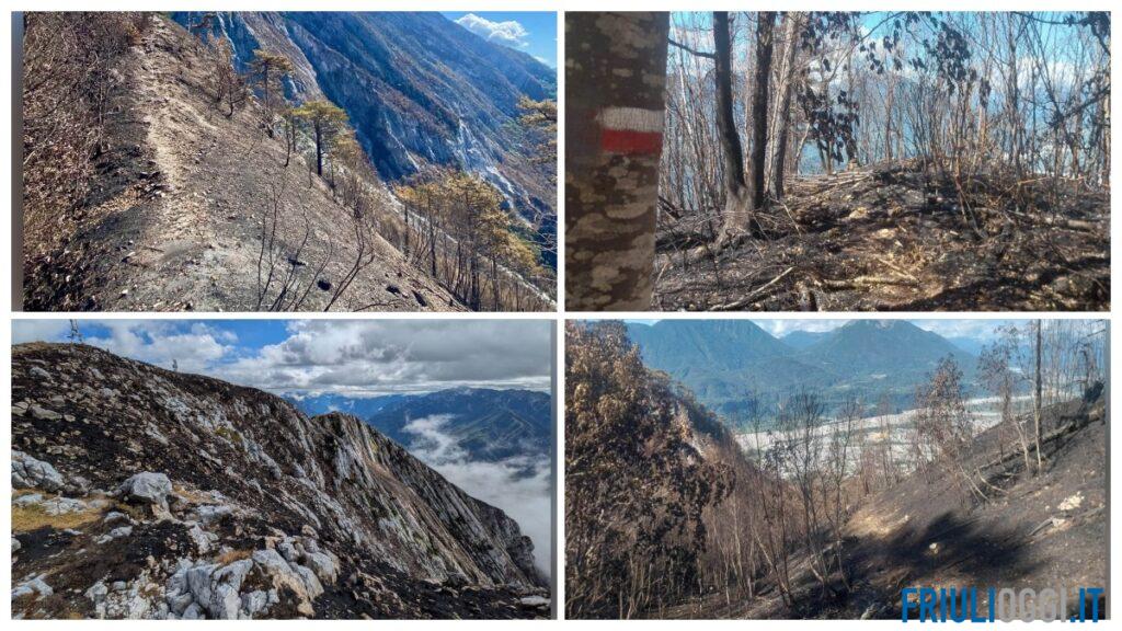 L’Amariana ferita dal fuoco, sentieri cancellati e montagna irriconoscibile