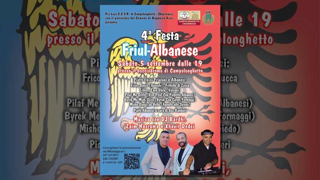 Locandina della Festa Friul-Albanese 2026 a Campolonghetto