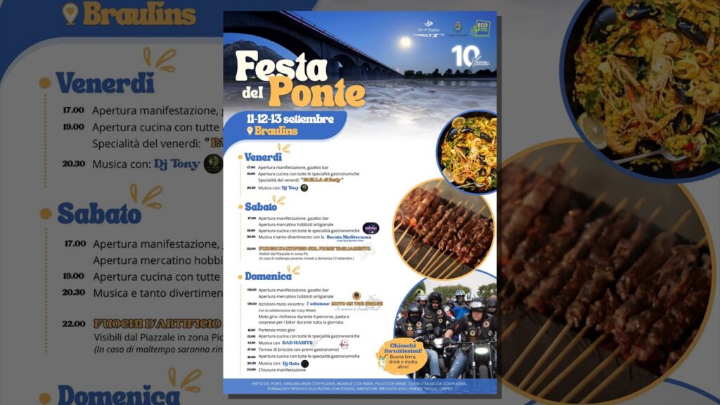 Locandina della Festa del Ponte 2026 a Braulins