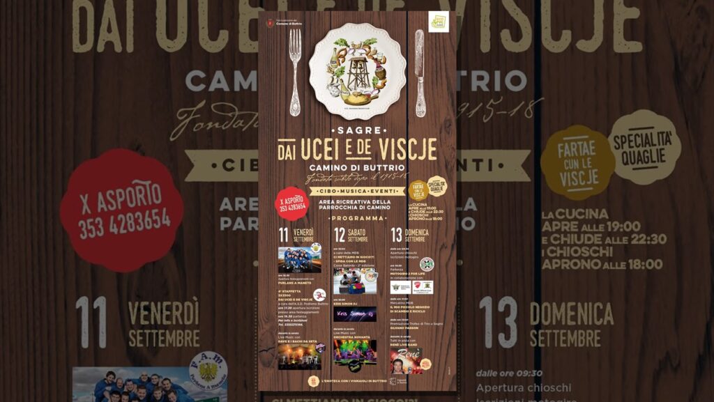 Locandina della Sagre dai Ucei e de Viscje 2026
