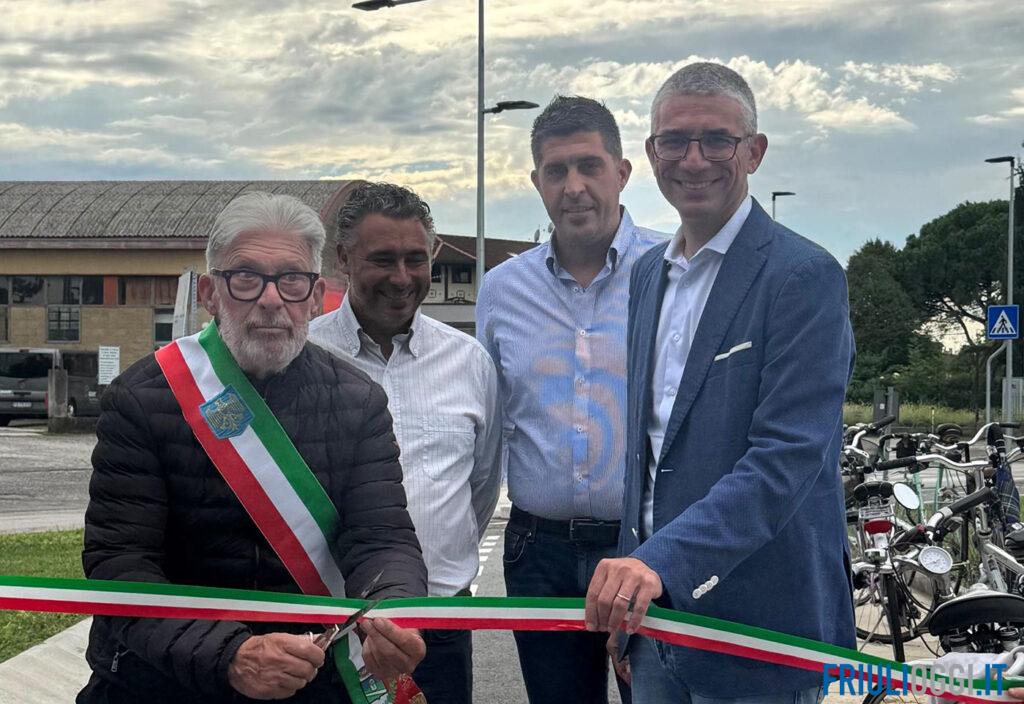 Terzo d’Aquileia, inaugurata la nuova ciclabile illuminata da 500 mila euro