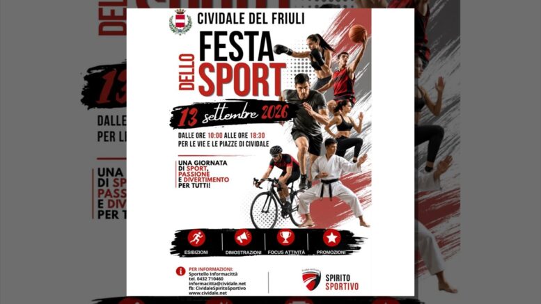 Locandina della Festa dello Sport 2026 a Cividale