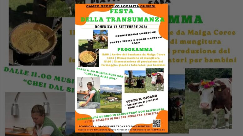 Locandina della Festa della Transumanza 2026 a Curiedi