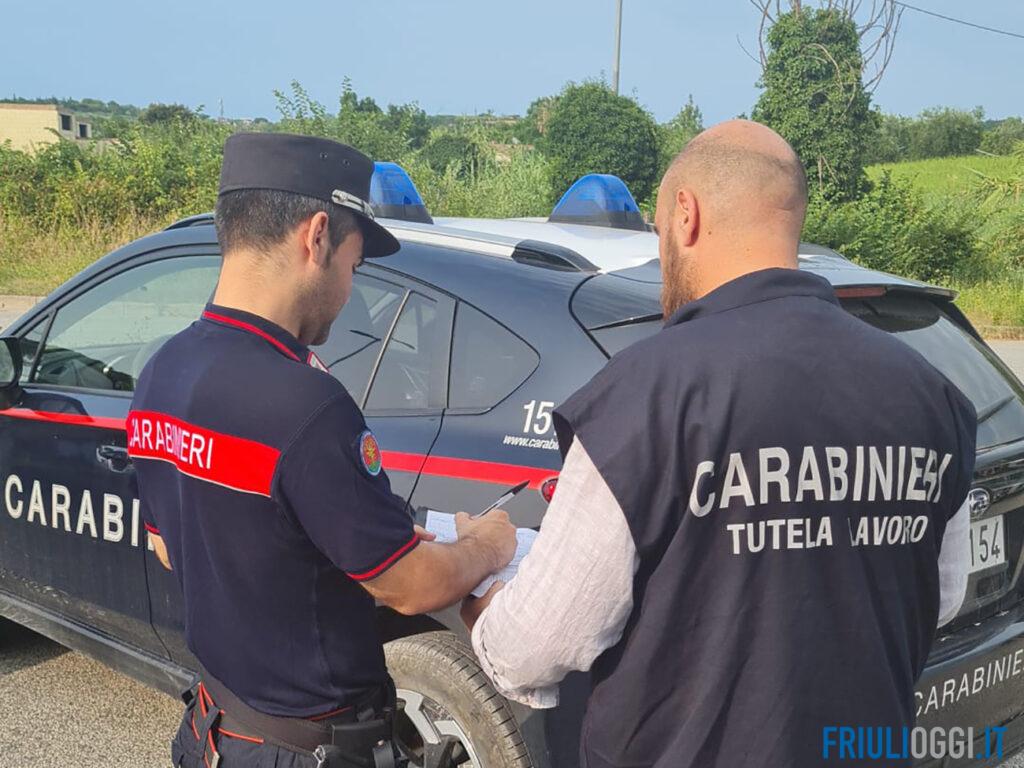 Controlli nelle aziende agricole del Friuli: quattro imprenditori segnalati, multe per 50mila euro